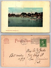 Pawtuxet Cove Providence RI Boats Harbor Postcard