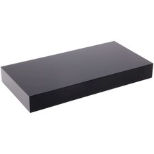 Plymor Black Polished Acrylic Rectangular Display Block, 1" H x 3" W x 6" D