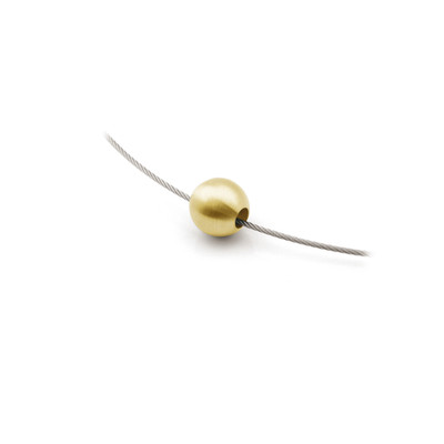 Boccia Titanium Anhänger 0709-0210 goldplattiert Reintitan Kugel poliert  10 mm
