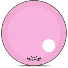 Remo Powerstroke P3 Colortone Pink Resonant Bass Drum Head w 5" Offset Hole 26"