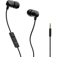 Wired Inner Ear Earbuds with 3.5mm Jack Noise Isolating in Black