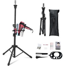 Wig Stand Tripod Adjustable 25-53.5in with Tool Tray  Travel Bag