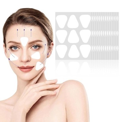 LOPHE Face Lifting Tape 2x 144 PCS Anti-Falten-Streifen Für Das Gesicht, Hautpf
