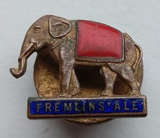 Vintage Fremlins Ale Enamel Lapel Elephant Badge by H.W. Miller Ltd