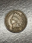 1890 Indian Head Cent Penny XF with Diamonds