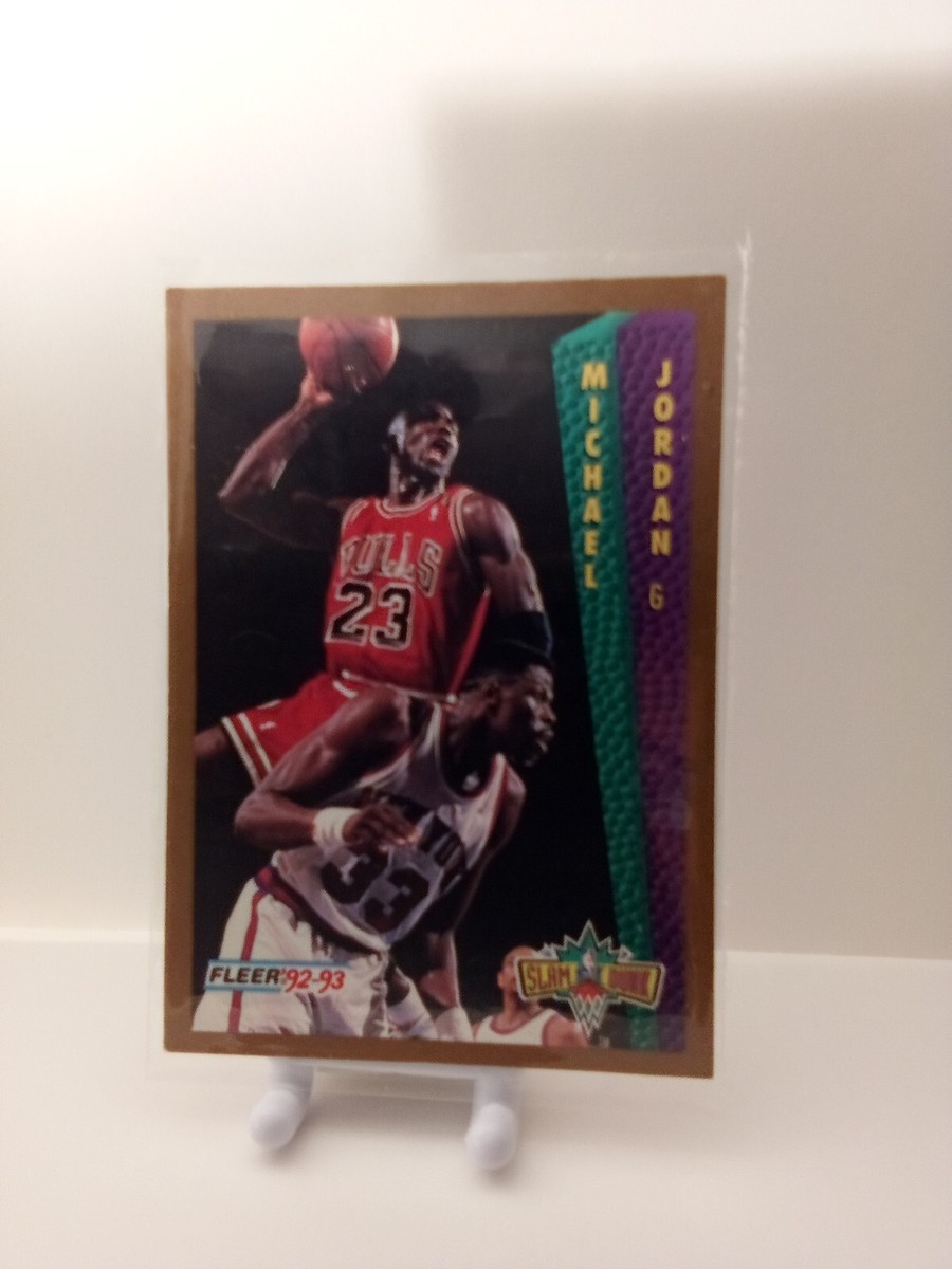 1992-93 FLEER #273 MICHAEL JORDAN SLAM DUNK OVER EWING | eBay