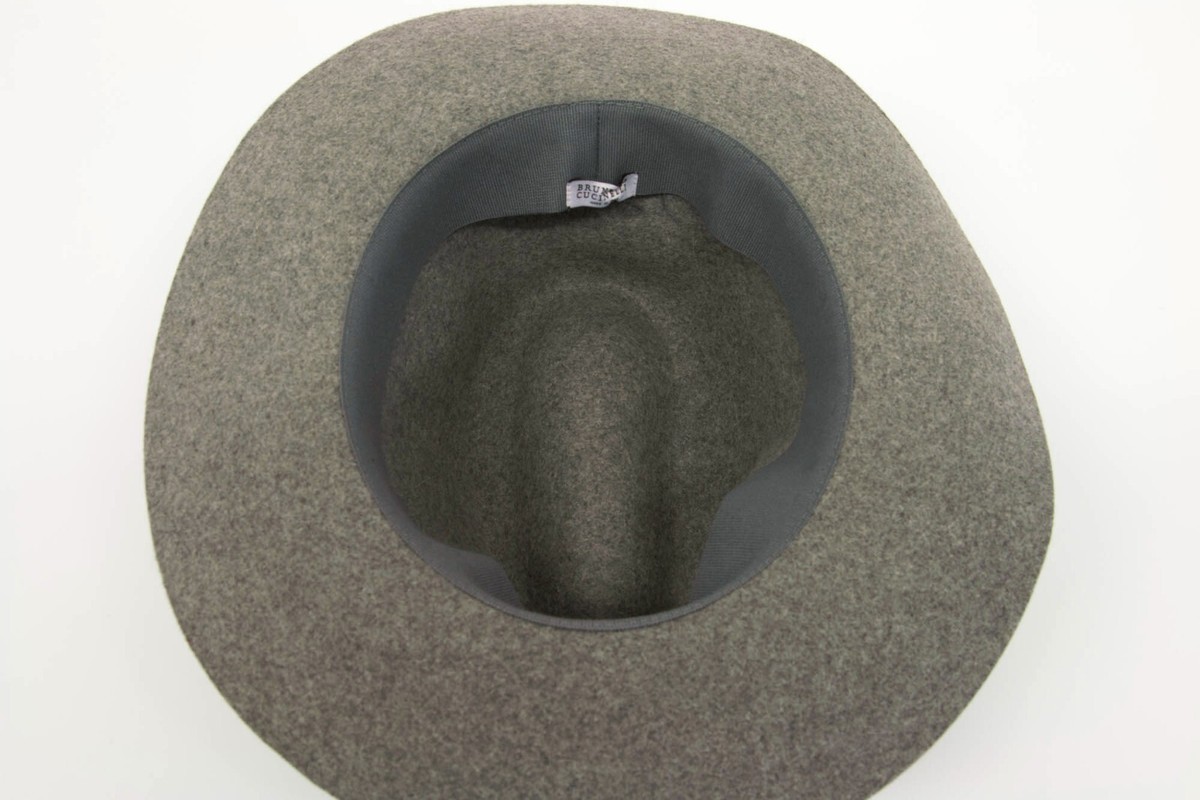 Brunello Cucinelli NWT Fedora/Hat with Leather Band and Beads. 100% Rabbit Fur NWT $1895 Brunello Cucinelli Women 100% Rabit Fur Fedora Hat  main image 4