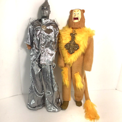 Wizard of Oz Cowardly Lion Toy Time 11-1/4'' VTG  Character Doll 1981 Tin Man Set