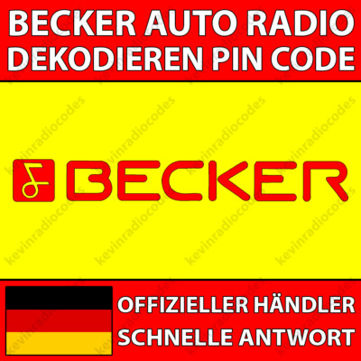  BECKER RADIO DECODING PIN CODE AUDIO SOUND 10 20 30 40 MEXICO TRUCKLINE CDR 