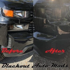 2019-2022 Chevy Silverado Custom 1500 Headlight Blackout Smoked Vinyl Overlay 