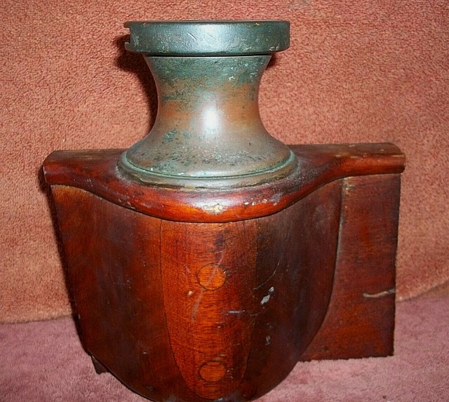 Vintage Bronze Sailboat Winch, Mounted on Mahogany eBay