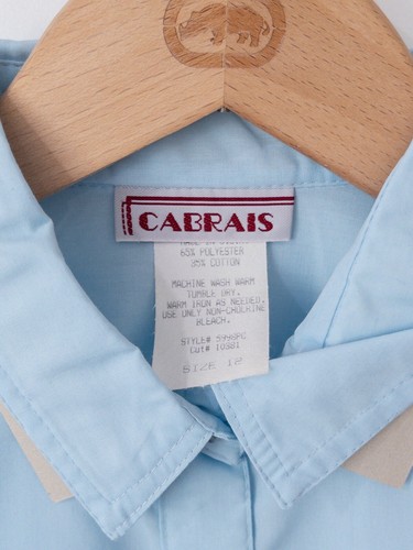 NEU Cabrias Vintage Bluse 80er Jahre geknöpftes T-Shirt Größe 12 hergestellt in den USA Damen " - Bild 2 von 6