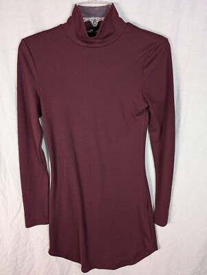 Forever 21 Red Sweater Dress Turtleneck Long Sleeve Medium