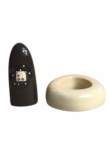 Scuoti sale e pepe MCM vintage ceramica decorativo solo atomico astratto - Foto 7 di 12