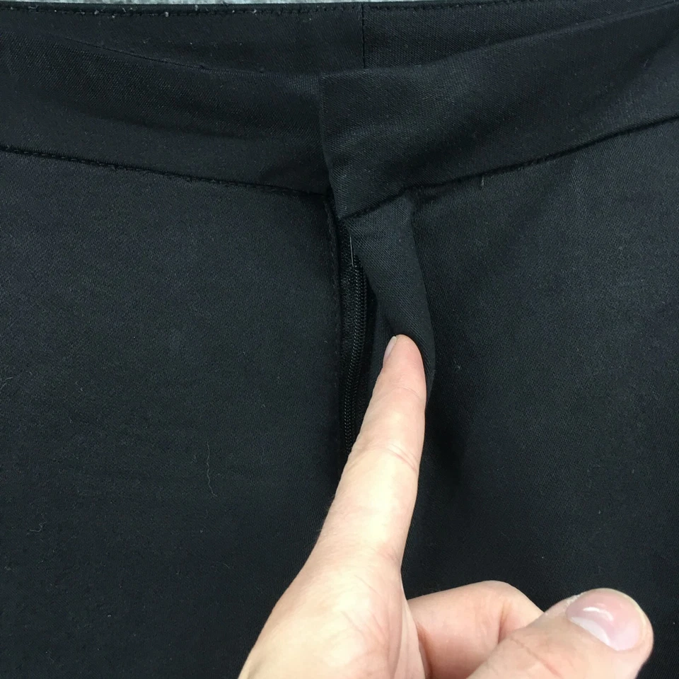 Kut Trouser Dress Pants Womens Petite 12 (Actual 34X25.5) Black Mid Rise Zip Fly - Image 3 of 4