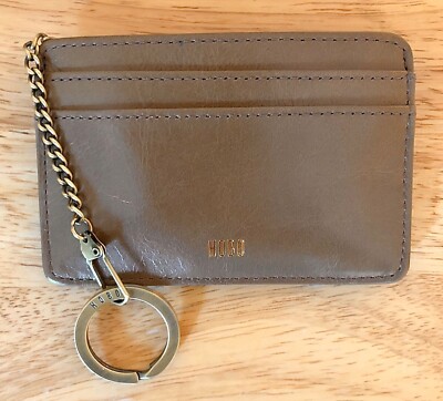 Nwt Women’s Hobo International Leather Credit Card Holder Wallet, Works,  Mink