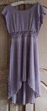Urban Outfitters Kimchi Blue Dress Sz 2 Lace Pleated Hi Lo Open Back Lavender