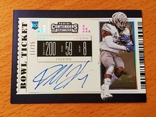 2019 Contenders Bowl Ticket #124D Darrell Henderson Memphis Rams Auto #'d 11/25