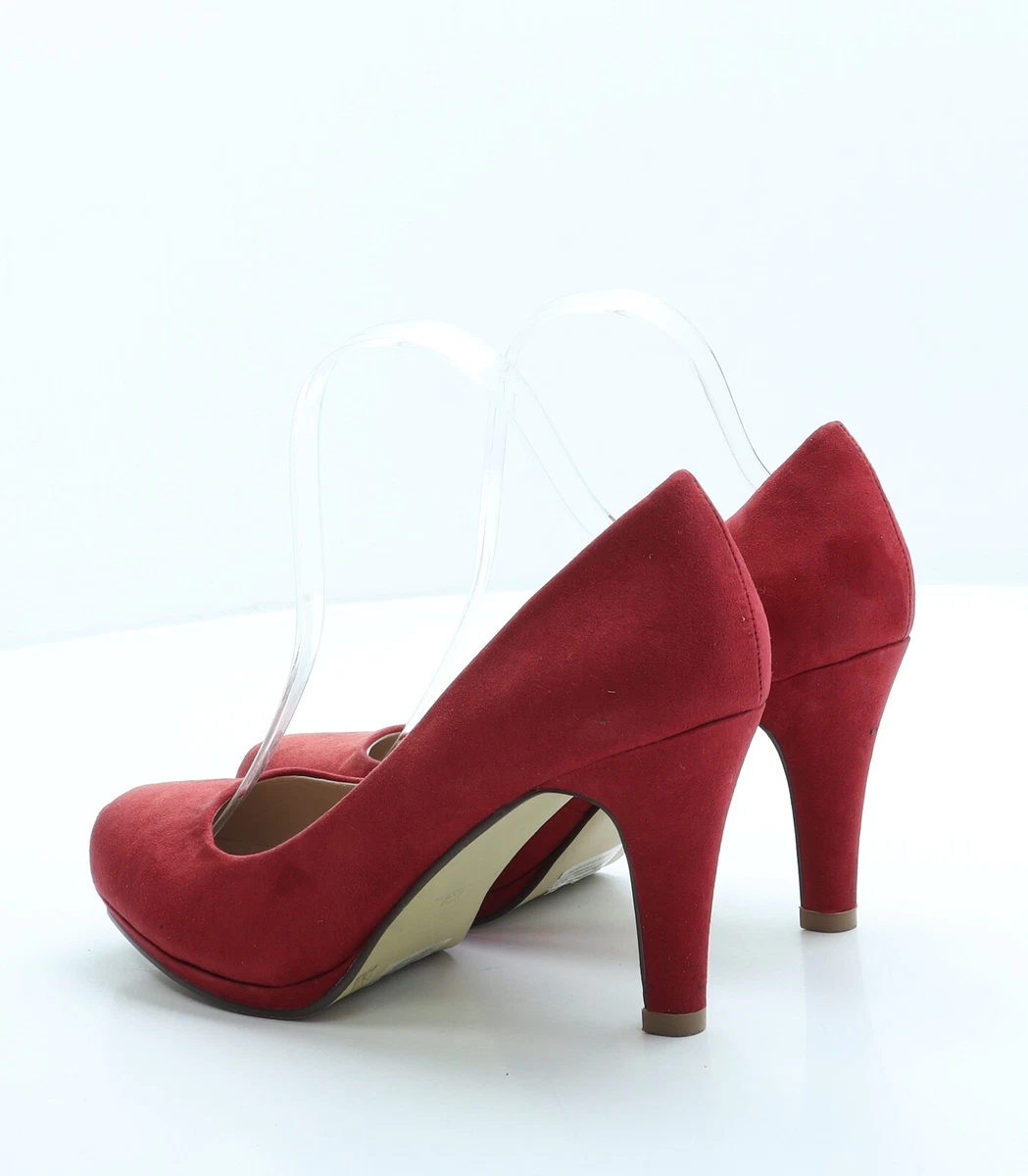 Fiore Womens Red Suede Court Heel UK 6 EU 39
