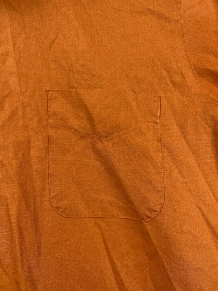 Geoffry Beene Mens 36 16.5 Shirts Orange Button Up Long Sleeve Wrinkle Free - Image 2 of 4