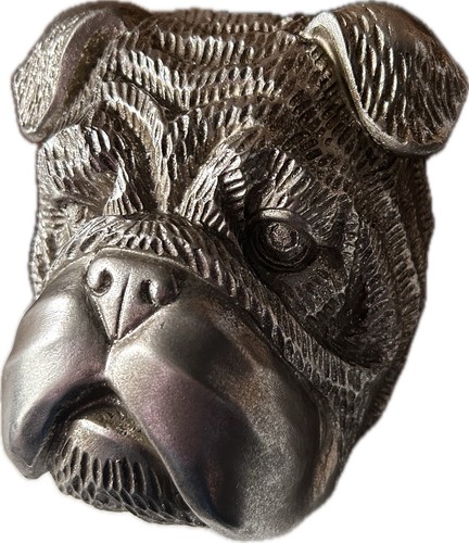 Silver Decorative bulldog head Book Ends (2pack) - Picture 2 of 2