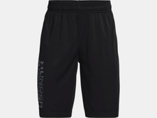 Under Armour Boys' UA Prototype 2.0 Wordmark Shorts 1361818-002 Black/Pitch Gray