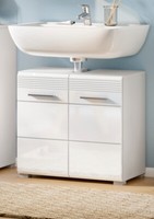 Waschbeckenunterschrank Weiß Hochglanz Bad Waschtisch Unterschrank 60 Cm Leon