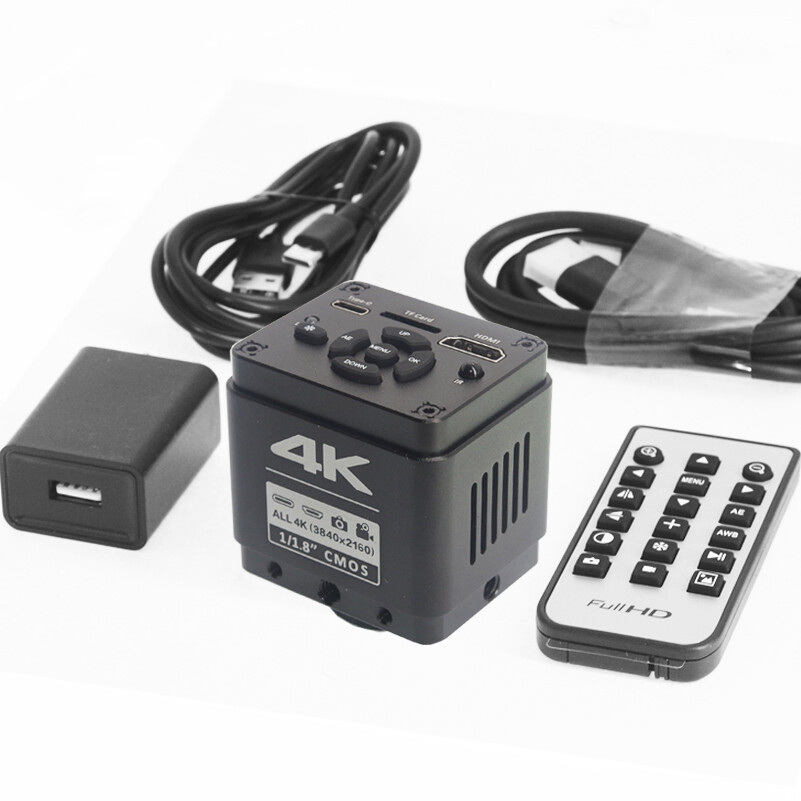 4K 1080P SONY HDMI USB Synchronous Microscope Camera 10A WD100 Aux  Lens