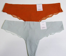 Auden Women's Variety Thong 2 Pack Size Small 4-6