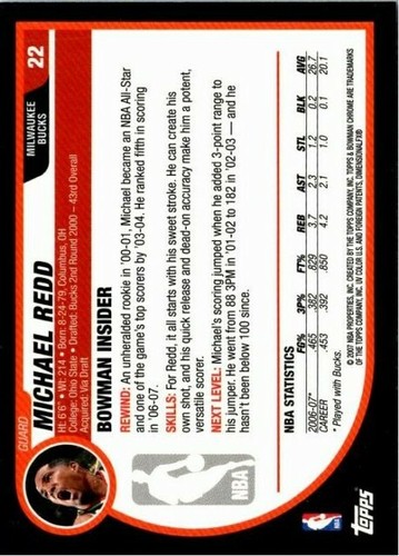 2007-08 Bowman Chrome Basketball -Pick Choose Your Cards  - Picture 9 of 117