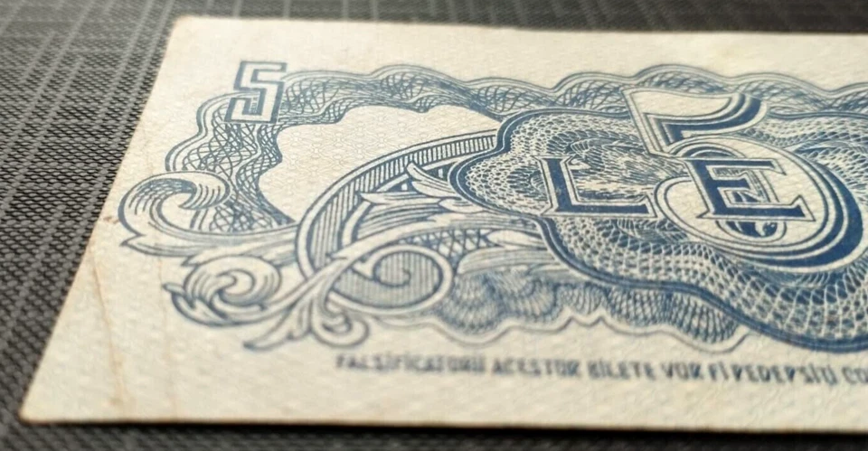 ROMANIA  RUSSIAN OCUPATION 5 LEI 1944 PM10 WWII RARE - Image 4 of 4