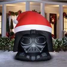 STAR WARS 8-ft LED Darth Vader Head Christmas Airblown Inflatable Decoration