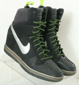 nike black wedge sneakers