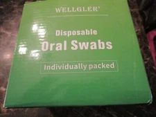 Disposable Oral Care Swabs 100 Blue Medical Swabs Tooth Cleaning Mouth Swabs