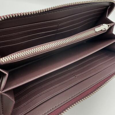 Coach Long Zip Around Wallet Signature Canvas Bow Print