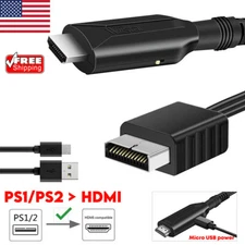For Sony PS1 PS2 to HDMI Converter Audio Video Adapter Game Console to TV Cable