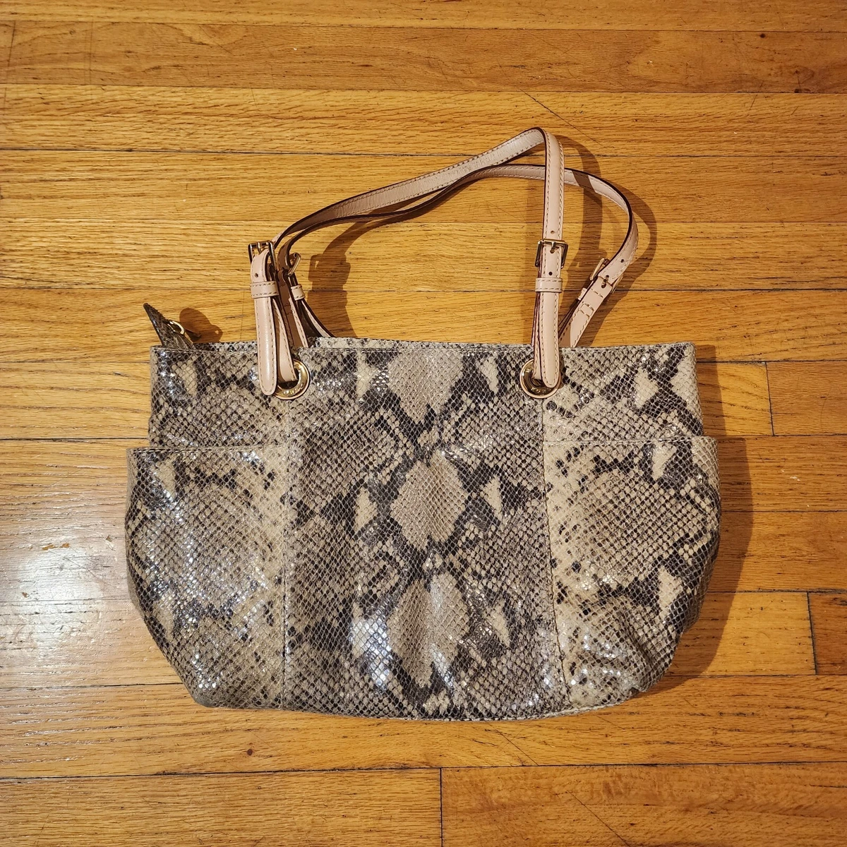 Michael kors snakeskin tote sale