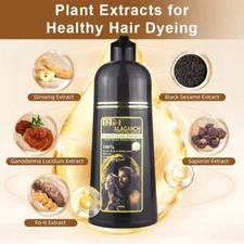 Natural Black. HAIR DYE AMMONIA FREE , NO PPD. HAIR DYE SHAMPOO