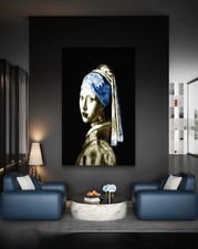 Sand paintings art girl with a pearl earring made by sand by Andrew Armanyous