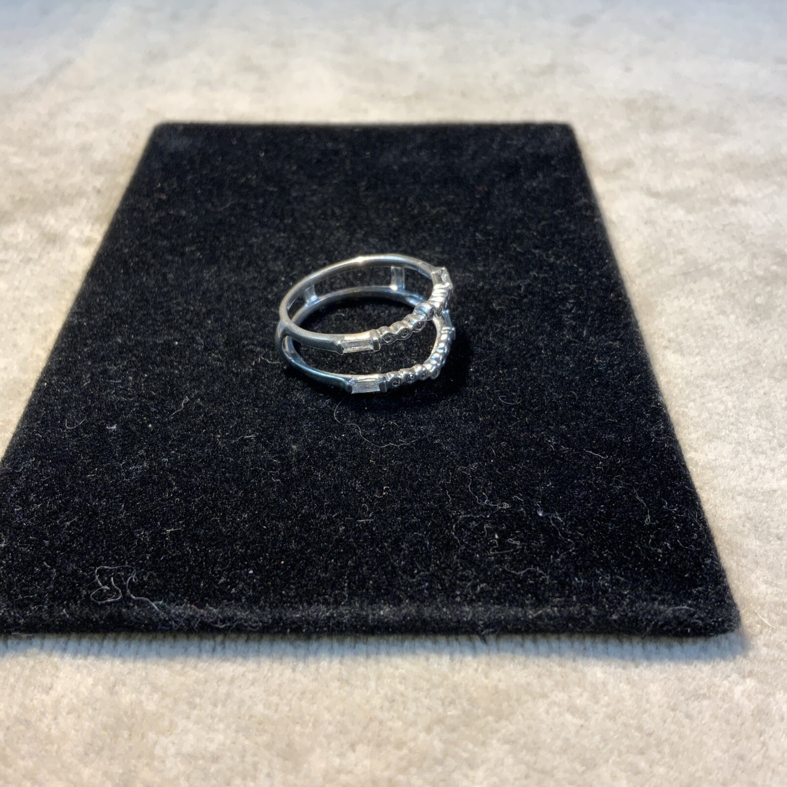 Sterling Silver Ring Jacket / Enhancer with CZ’s - image 13