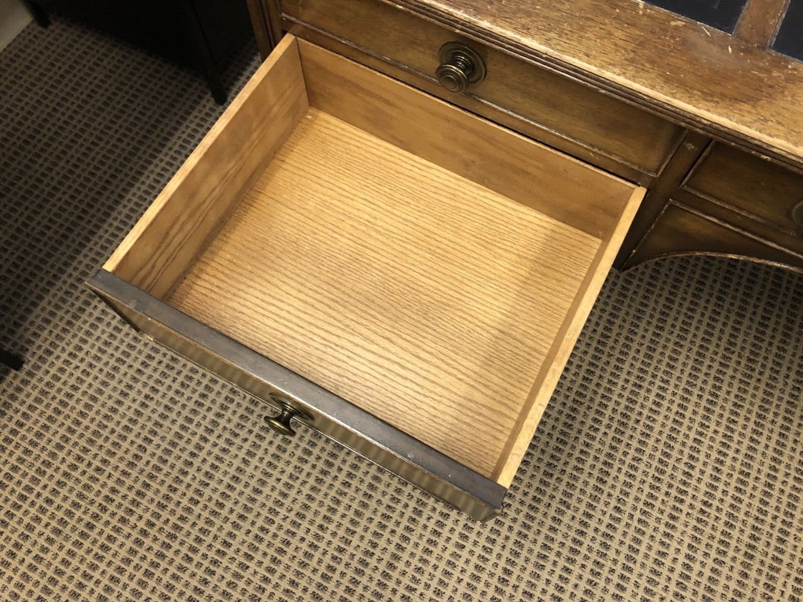 Vintage KITTINGER BUFFALO Executive Partners Desk w/ leather top eBay