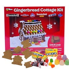 Bee Gingerbread Cottage Kit - Tootsie Rolls - Dots - Link & Lock -Ready To Build
