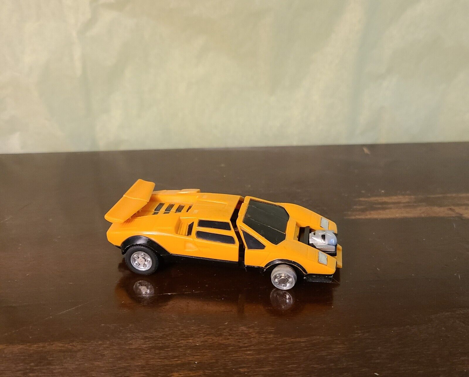Vtg 1984 Bandai Gobots Pocket Puzzler Transformers Figure Yellow Lamborghini