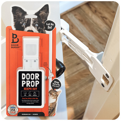 Door Buddy Door Prop for Cats - Easiest Cat Door Latch Holder to Keep Interior