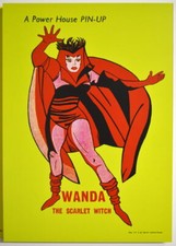 POWER PIN-UP Print - SCARLET WITCH Vintage Art Marvel UK Distribution Avengers A