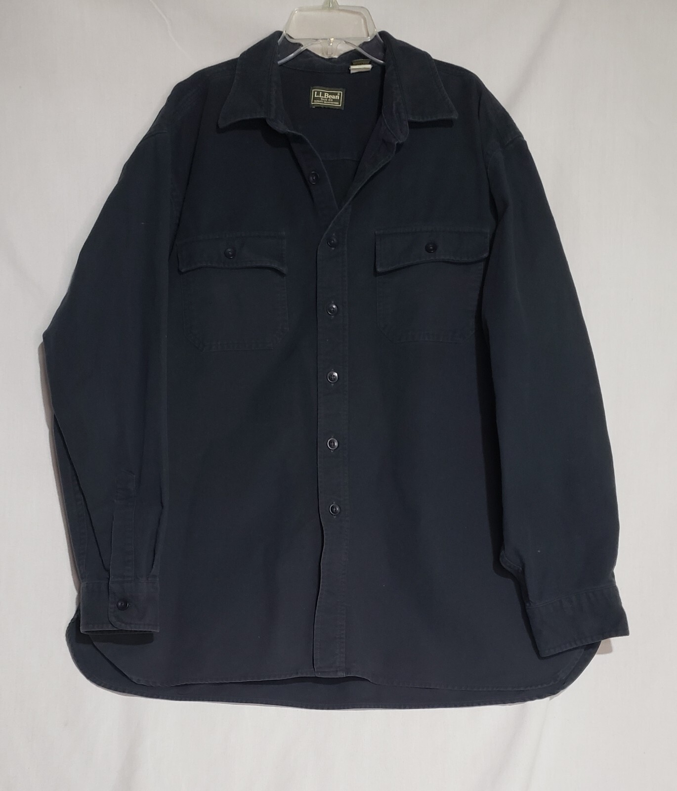 Mens LLBean Traditional Heavy Fabric Shirt XL Soft Ca… Gem