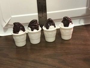 Mcdonald S Play Food Ice Cream Sundaes Hot Fudge Set Of 4 Ebay