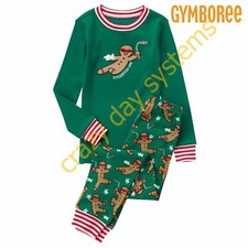 NWT Gymboree Christmas Boys Gymmies Ninja Bread Pajamas Holiday 6 12 18 Months