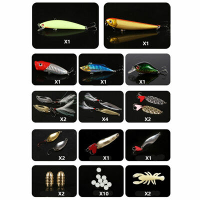Kit Pêche Complet Zide - 181 Leurres Souples Type Swimbait, Multicolores, Pour Eau Douce Et Salée