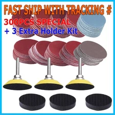 306PC 2 inch Sanding Discs Dry Hook Loop 80-3000 Grit for Drill Die Grinder US